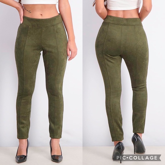 NWT Old Navy Stevie Faux Suede High Rise Pull-On Skinny Pants | XS - Picture 2 of 5
